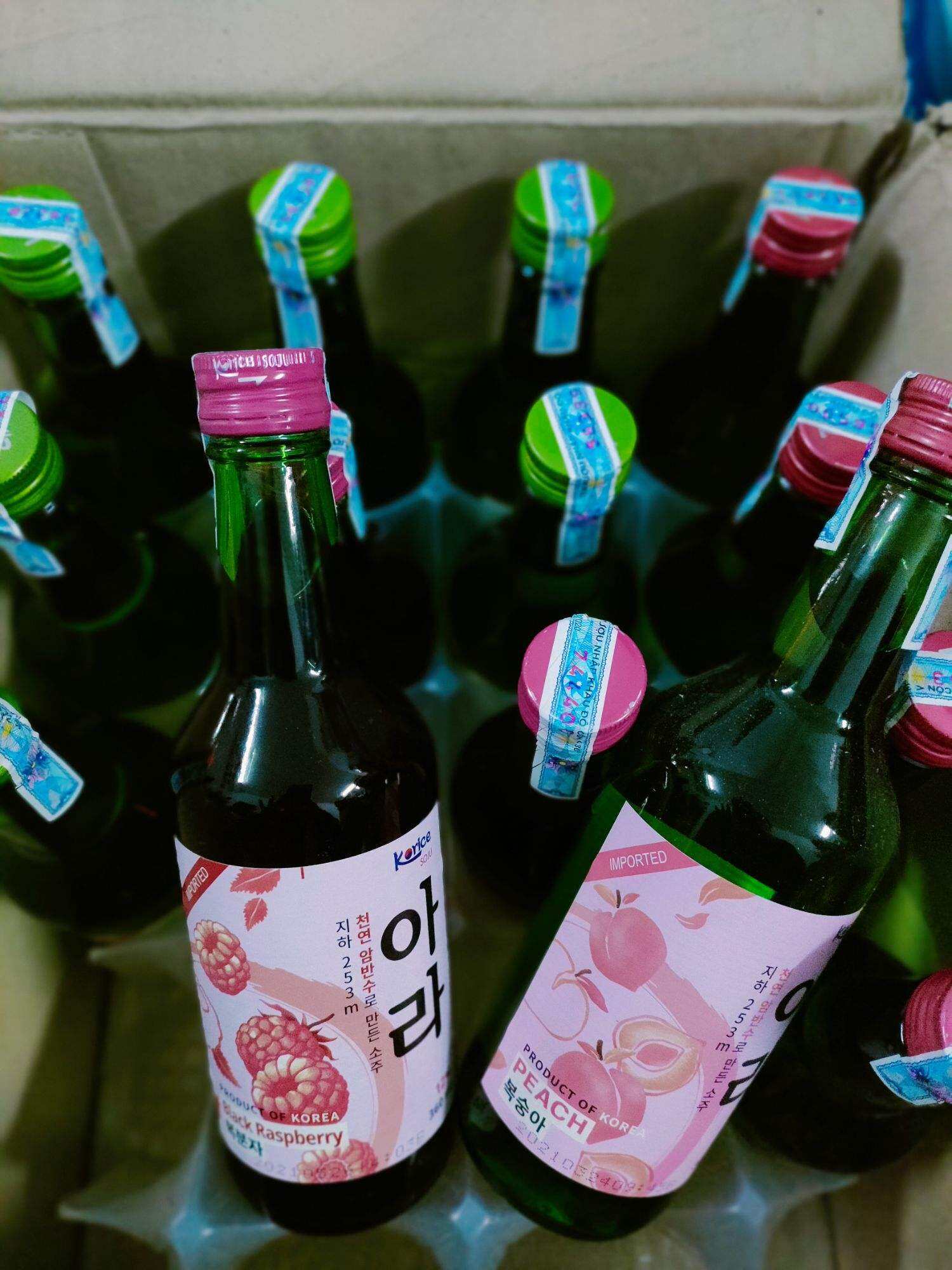 Soju Hàn Quốc hương vị Đào, Táo, Dâu, Nho, Việt quất (sochu) 🍑🍏🍓🍇🫐🍒