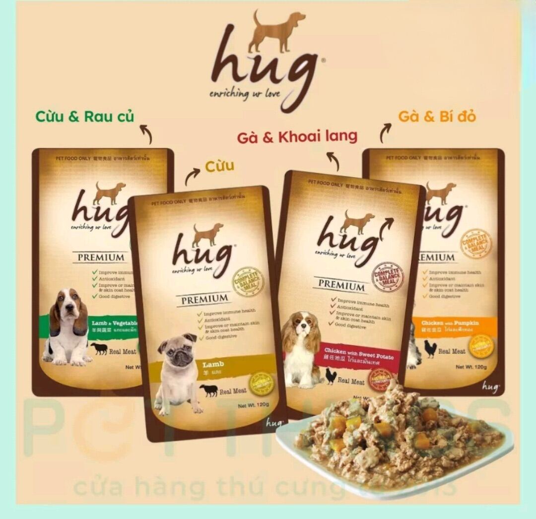 Pate Hug Thái Lan Thức Ăn Cho Chó Gói 120g