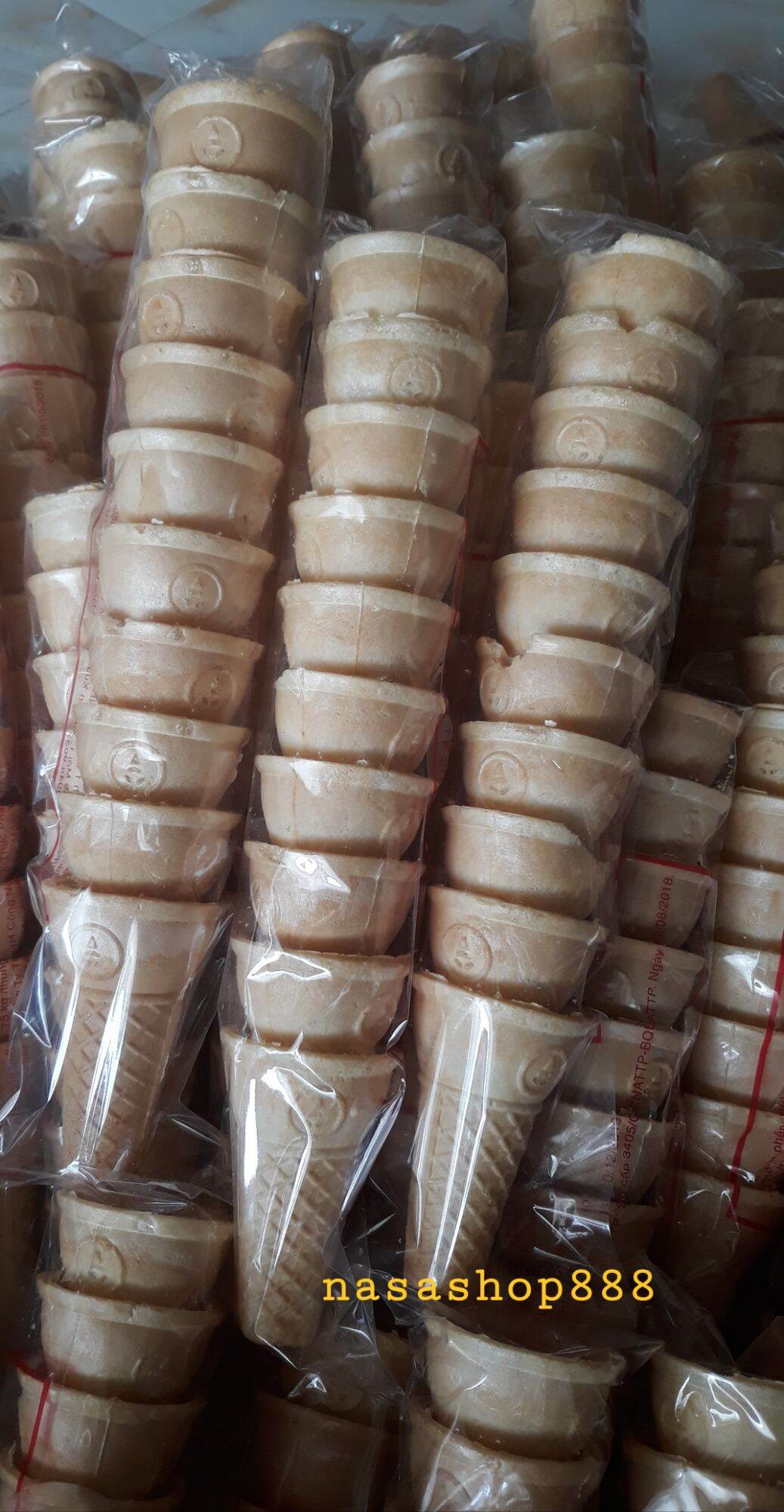 Bịch 10 cái bánh ốc quế ăn kem