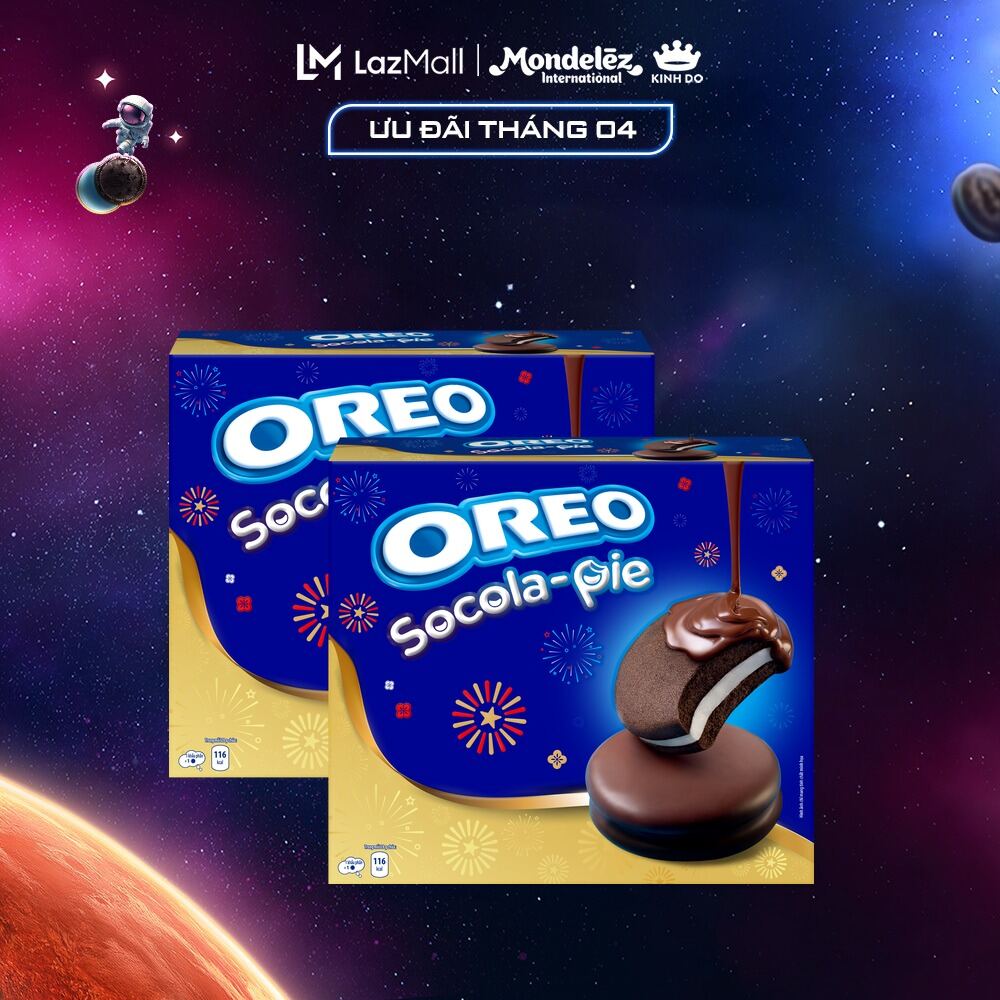 Bánh Oreo Pie Vị Marshmallow, Combo 2 Hộp X 336G