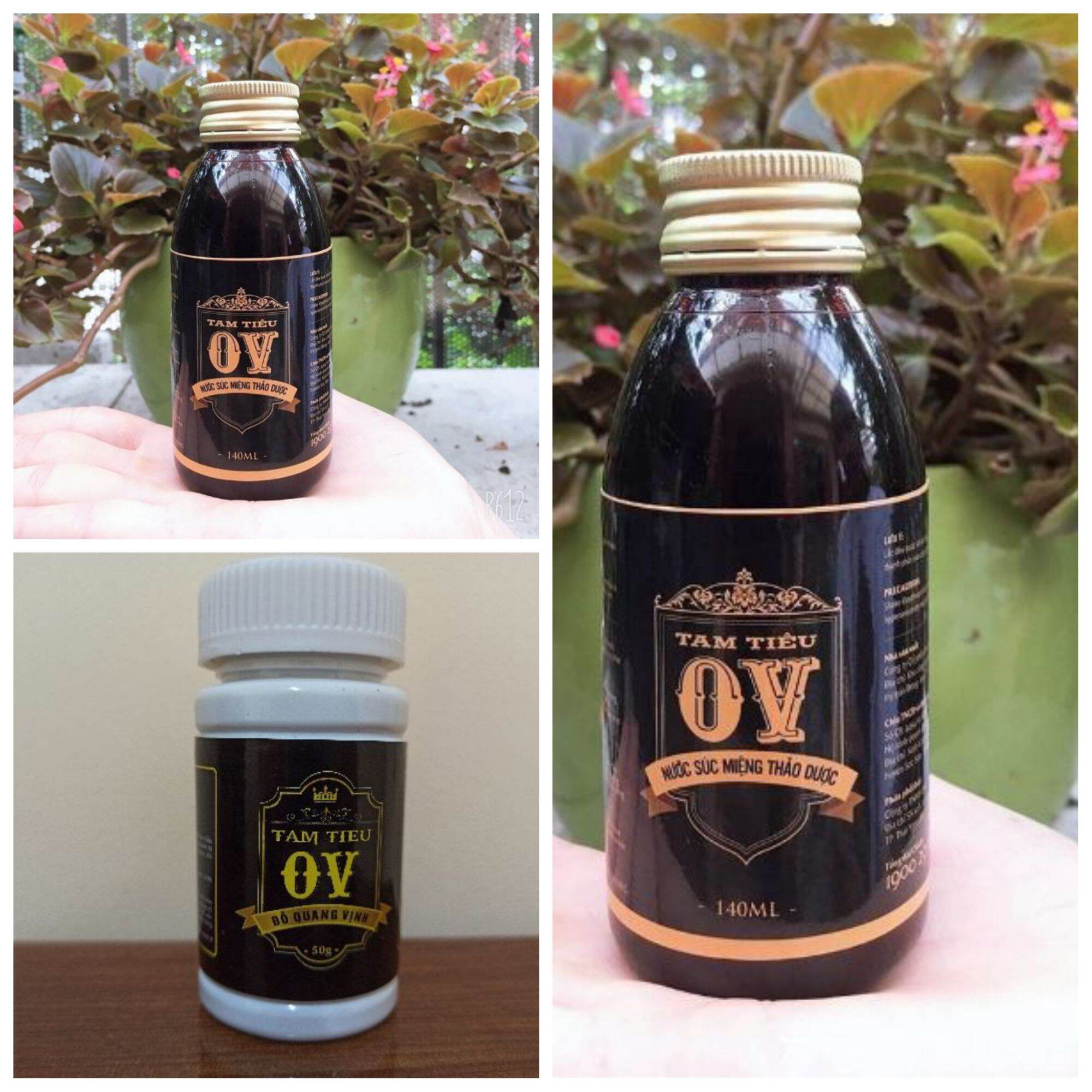 Combo 3 Tam Tiêu OV (2 Lọ dạng nước, 1 lọ dạng viên) - Không lo hôi miệng