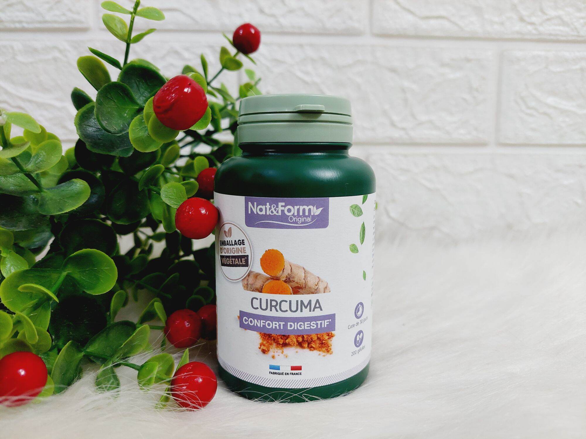 Tinh bột nghệ hữu cơ Nat Form Curcuma Bio 200v mẫu mới nhất