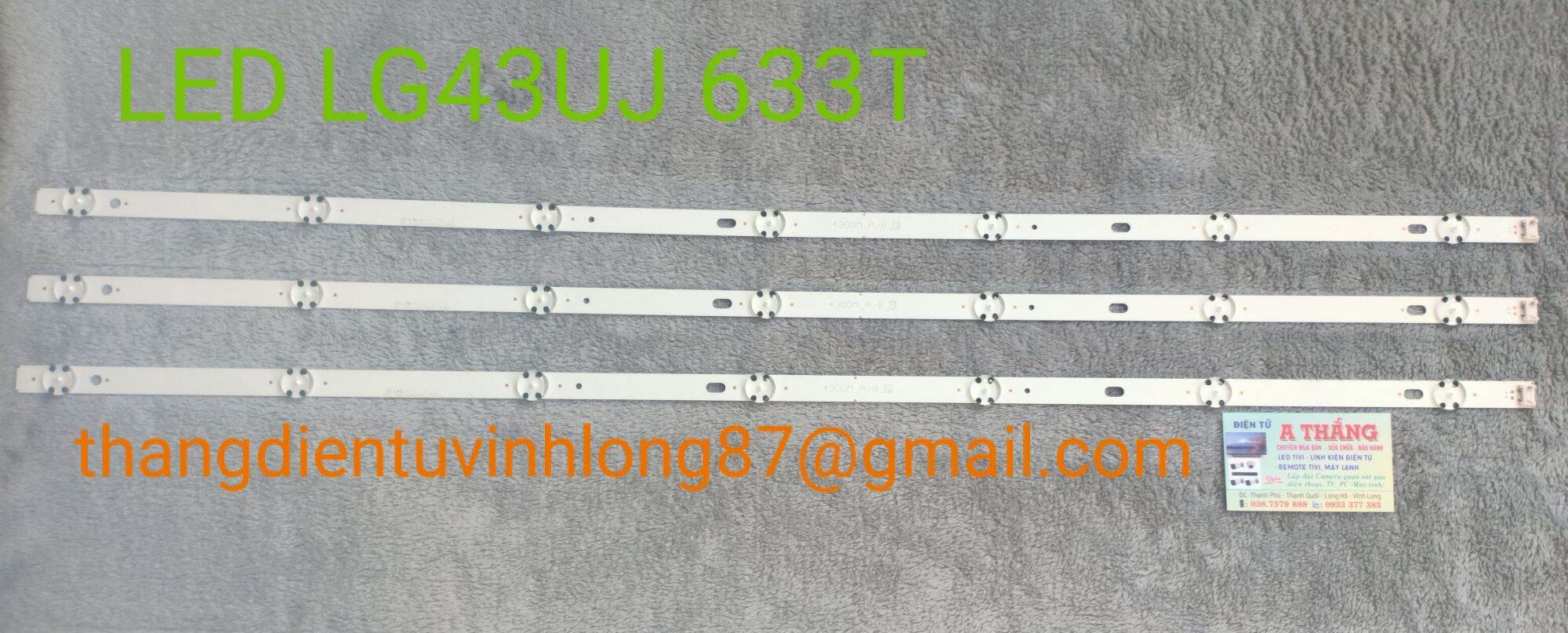 Led lg43uj633t( 3 thanh, thanh 7 led, led 3 v.)