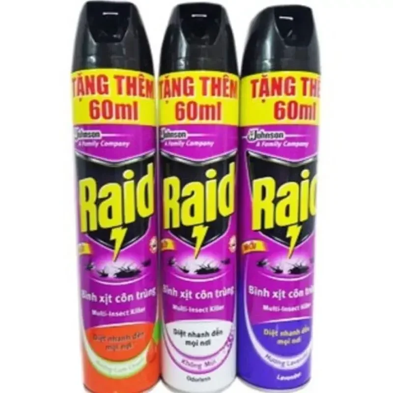 Bình xịt muỗi Raid (600ml+100ml)