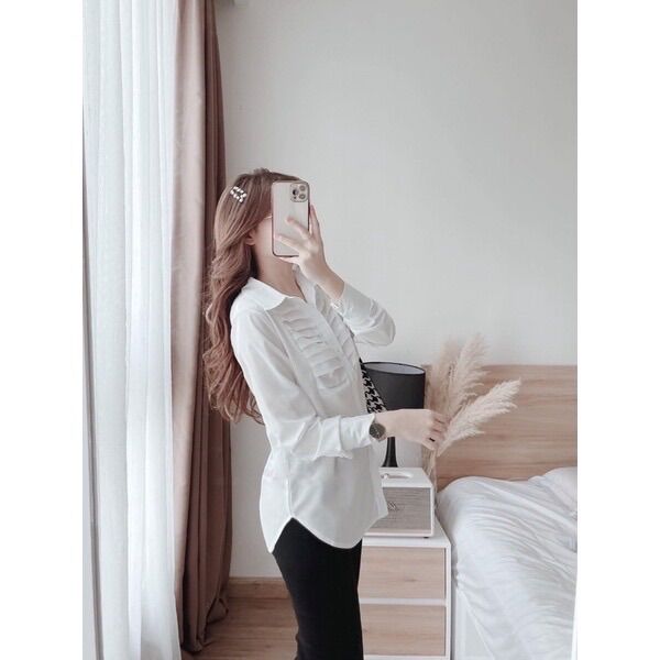 Áo sơ mi basic công sở mặc đi học, đi làm siêu hot