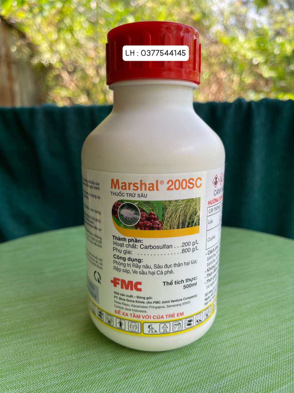 Thuốc trừ sâu Marshal 200sc - FMC ( chai 500ml ) phòng trị rầy nâu , sâu đục thân hại lúa rệp sáp ve sầu hại ca phê