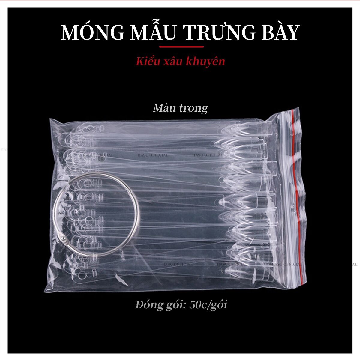 Móng que vuông học nail - móng que tập sơn - dũa form