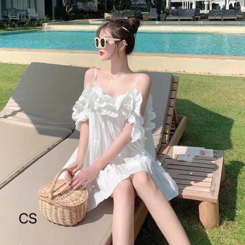 Đầm Nữ Hai Dây Dập Ly Tiểu Thư (Q042)