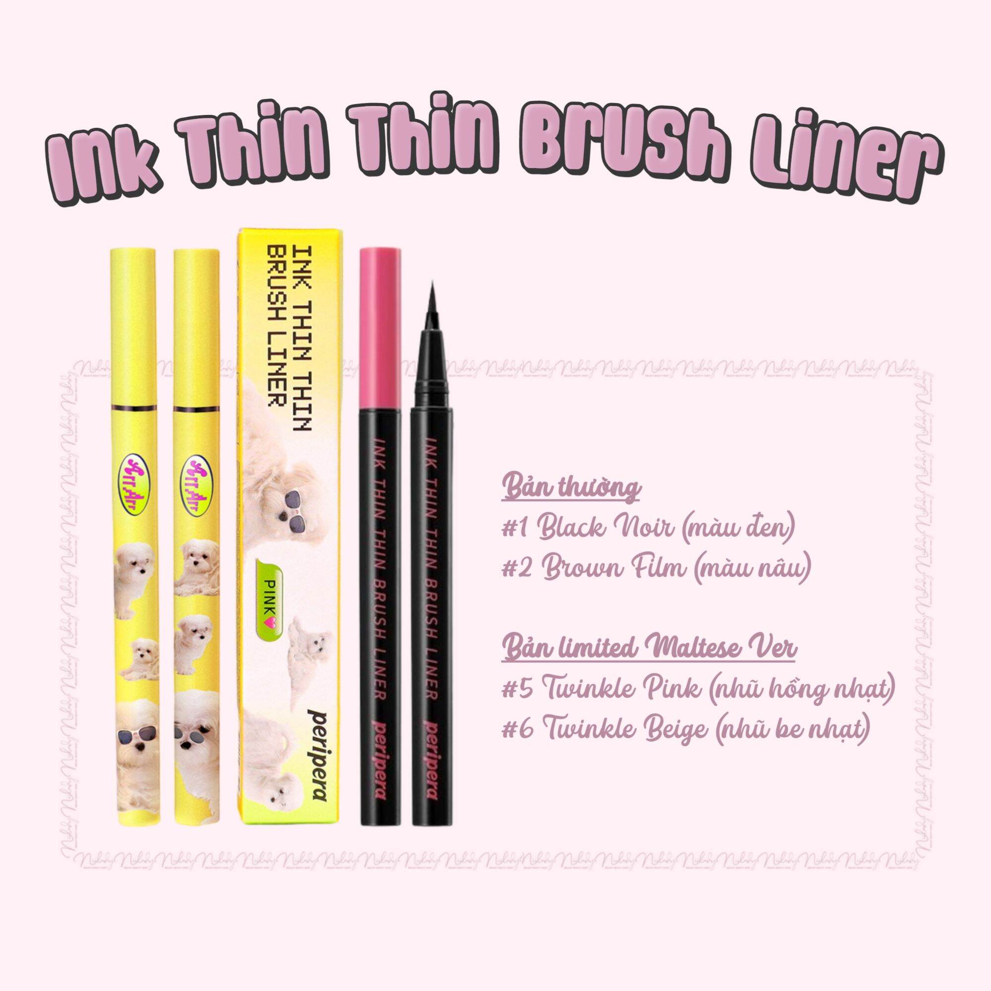  Kẻ mắt Peripera Ink Thin Thin Brush Liner 