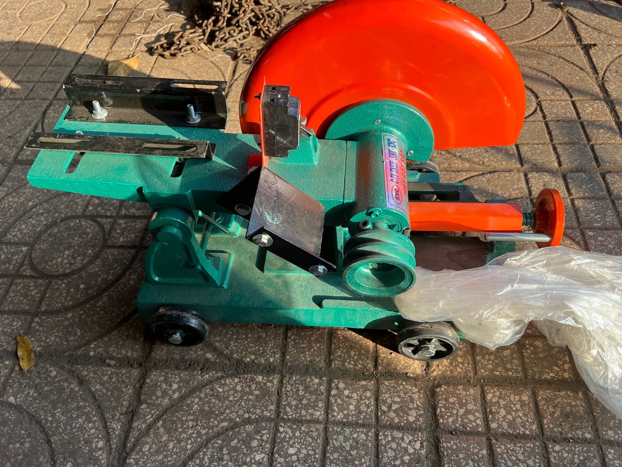 Máy cắt sắt 3tấc5 ( loại dày,khung chưa có moteur)
