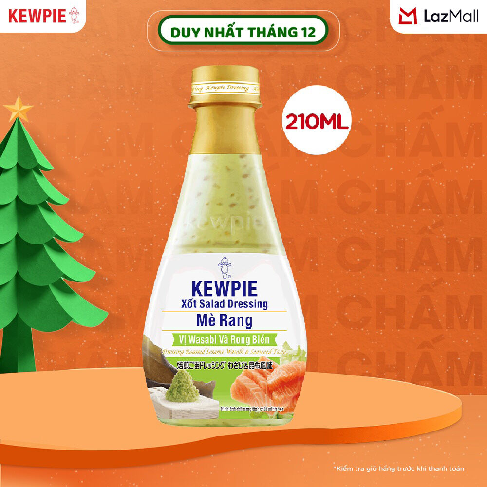  Xốt Salad Dressing Mè Rang Kewpie Wasabi & Rong Biển 210ml 