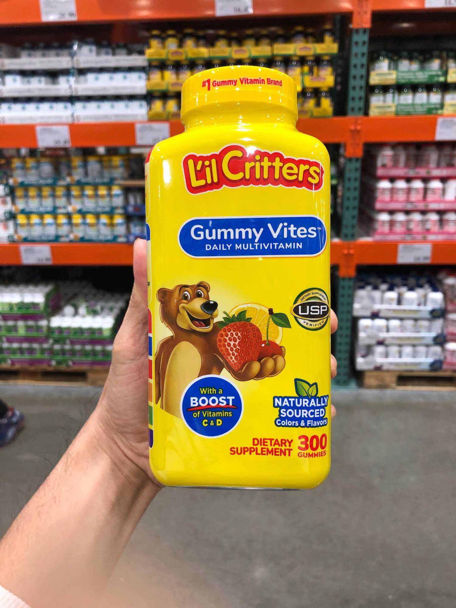 Kẹo dẻo gấu bổ sung vitamin và khoáng chất L'il Critters Gummy Vites 300 viên của Mỹ