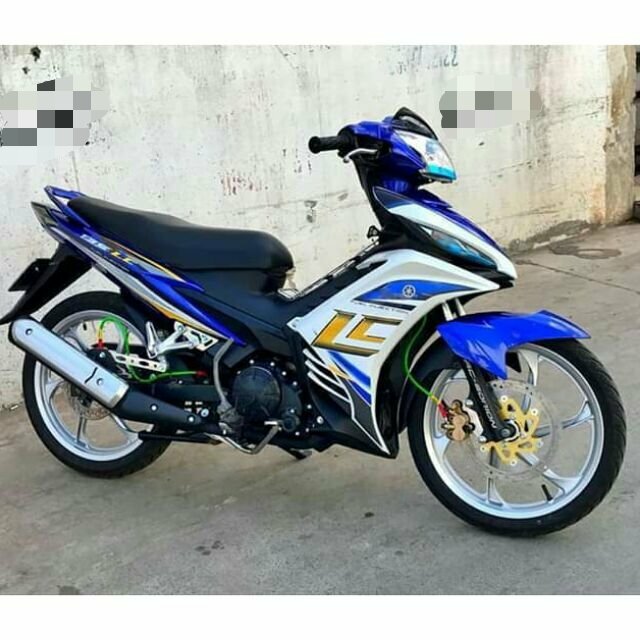 Tem rời exciter 135 trắng xanh lc, tặng kèm set logo