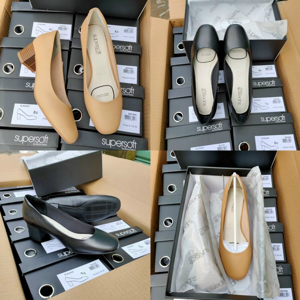 giày cao gót Supersoft da thật 5 cm