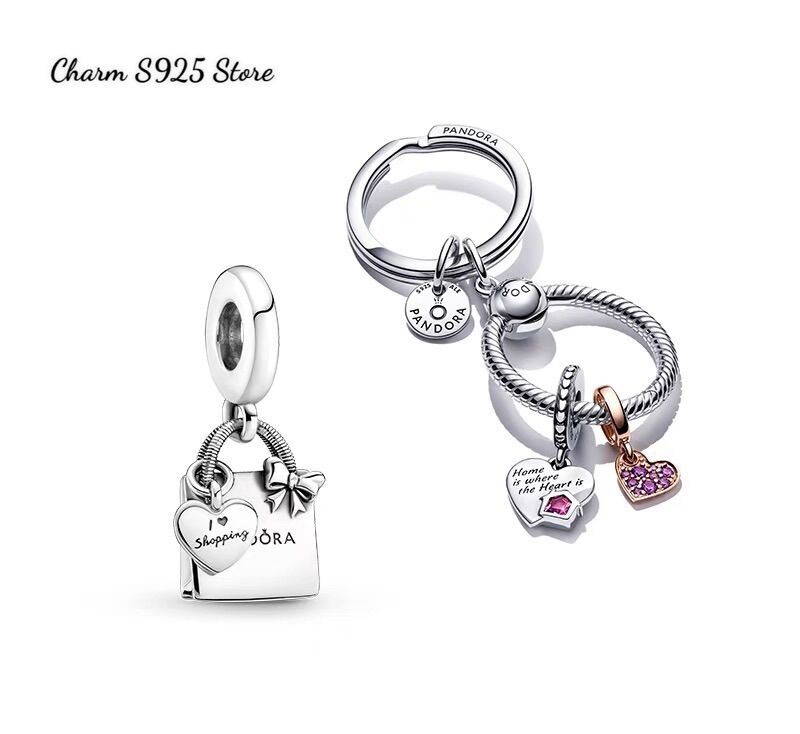 Charm pandora Ale hình chiếc giỏ xách bạc s925 cao cấp