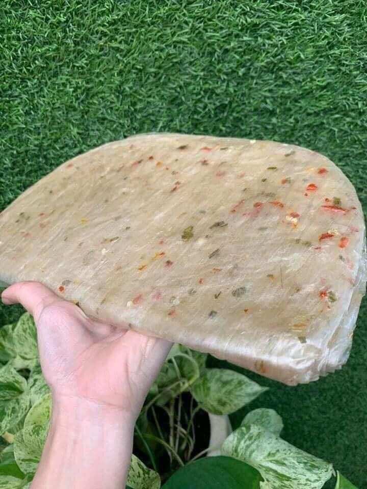 500gr bánh tráng phơi sương dẻo ớt cay loại ngon