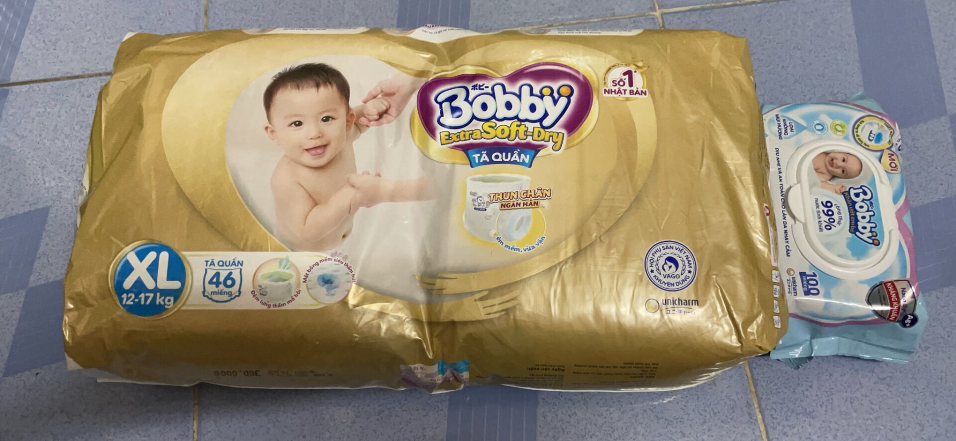 Tã quần Bobby extra soft mẫu mới size XL46/ 46 miếng