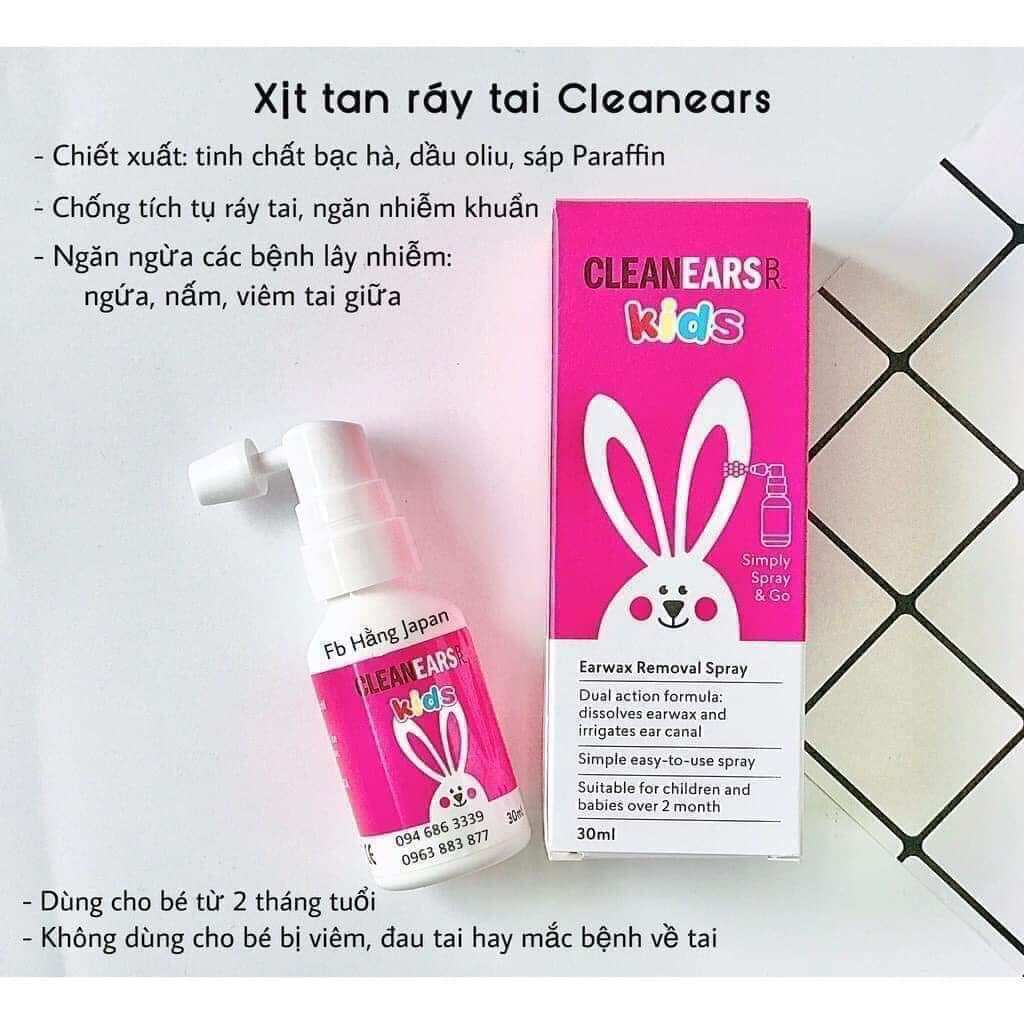 XỊT TAN RÁY TAI CLEANEARS KIDS
