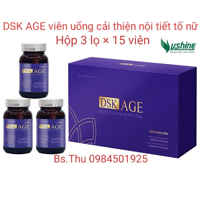 DSK AGE Viên uống cải thiện nội tiết tố nữ giảm khô rát âm đạo