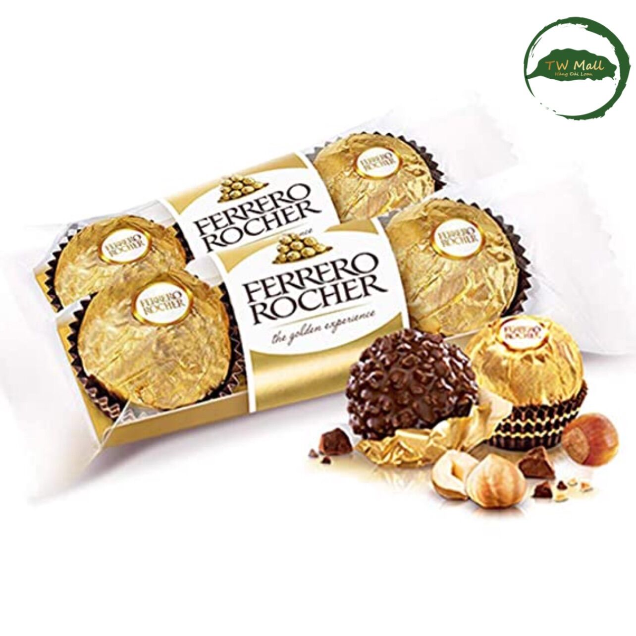 1 VỈ (3 VIÊN 37g x 1) SOCOLA FERRERO ROCHER HALZENUT Ý - TW Mall