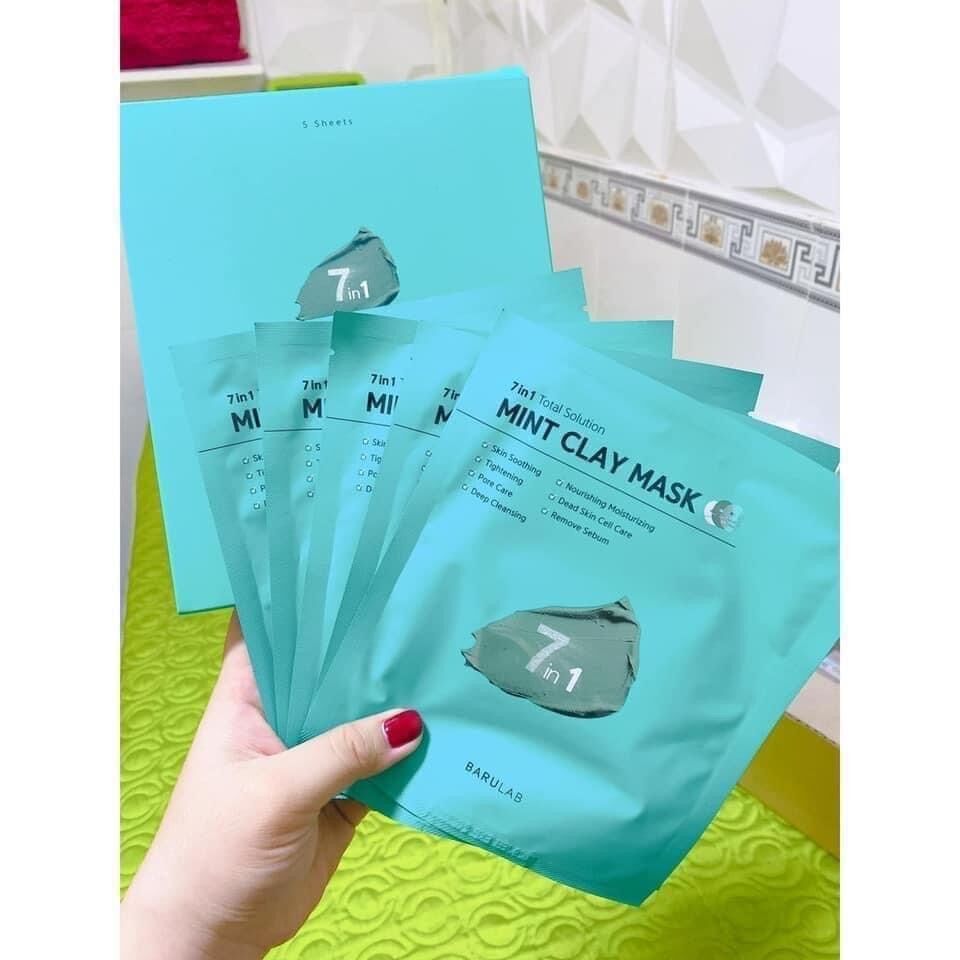 MẶT NẠ ĐẤT SET BLACK CLAY MASK 7 in 1 BARULAB