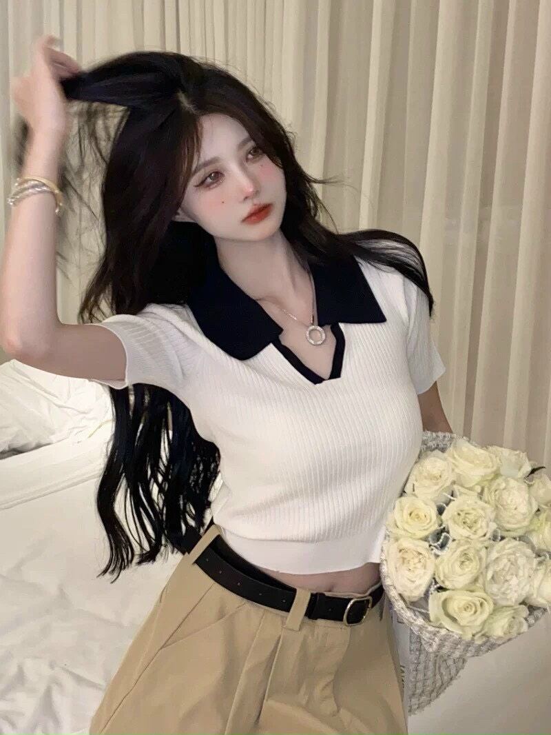 ÁO CROPTOP CỔ TRỤ H6