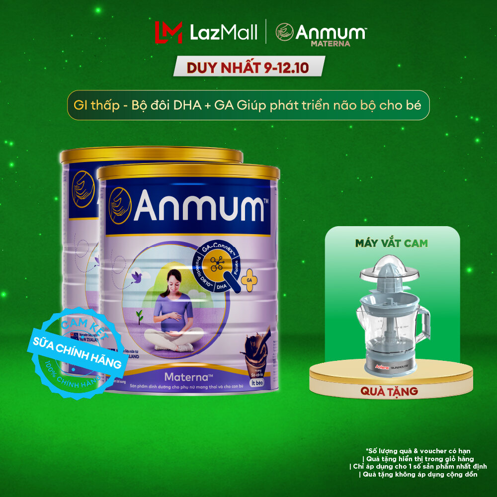 [Voucher giảm đến 16%][FREESHIP 0Đ TOÀN QUỐC] Combo 2 Sữa Bột Dành Cho Mẹ Bầu Anmum Materna Hương Socola 800G
