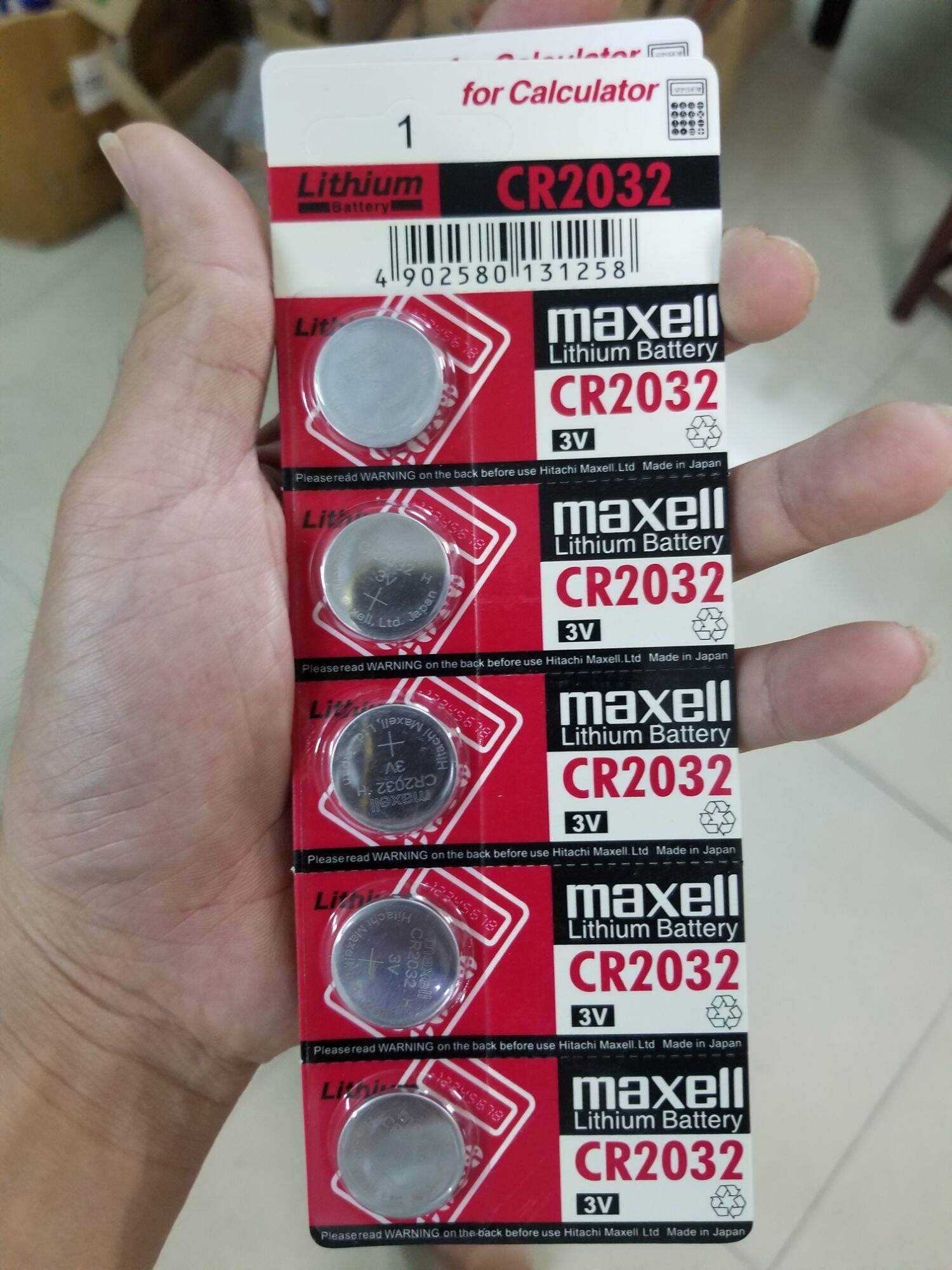 Vỉ 5 viên pin cmos maxell cr2025 - 2025 lithium 3v