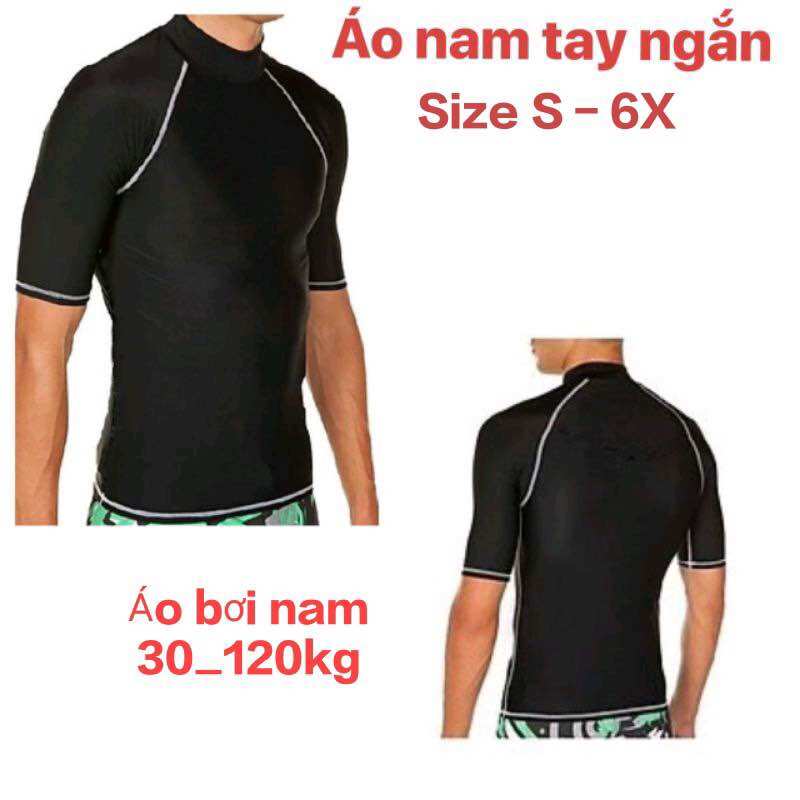 Men's Short-Sleeved Swim Shirt (30-130kg) Available in Sizes M-130Kg
