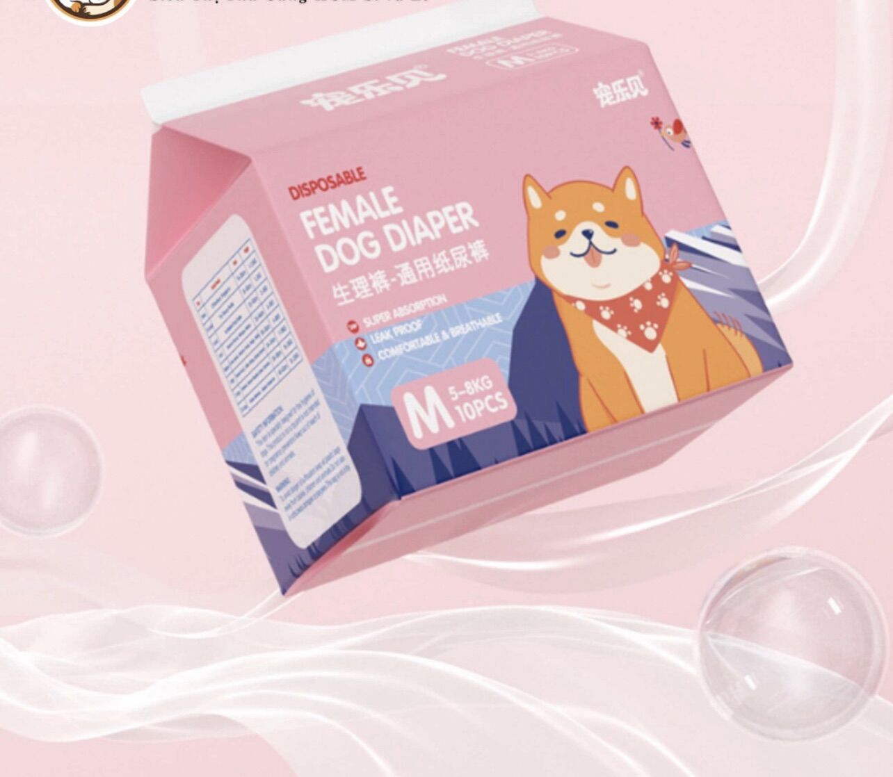 BỈM TẢ CHO CHÓ MÈO CÁI SIZE TỪ 1-10Kg