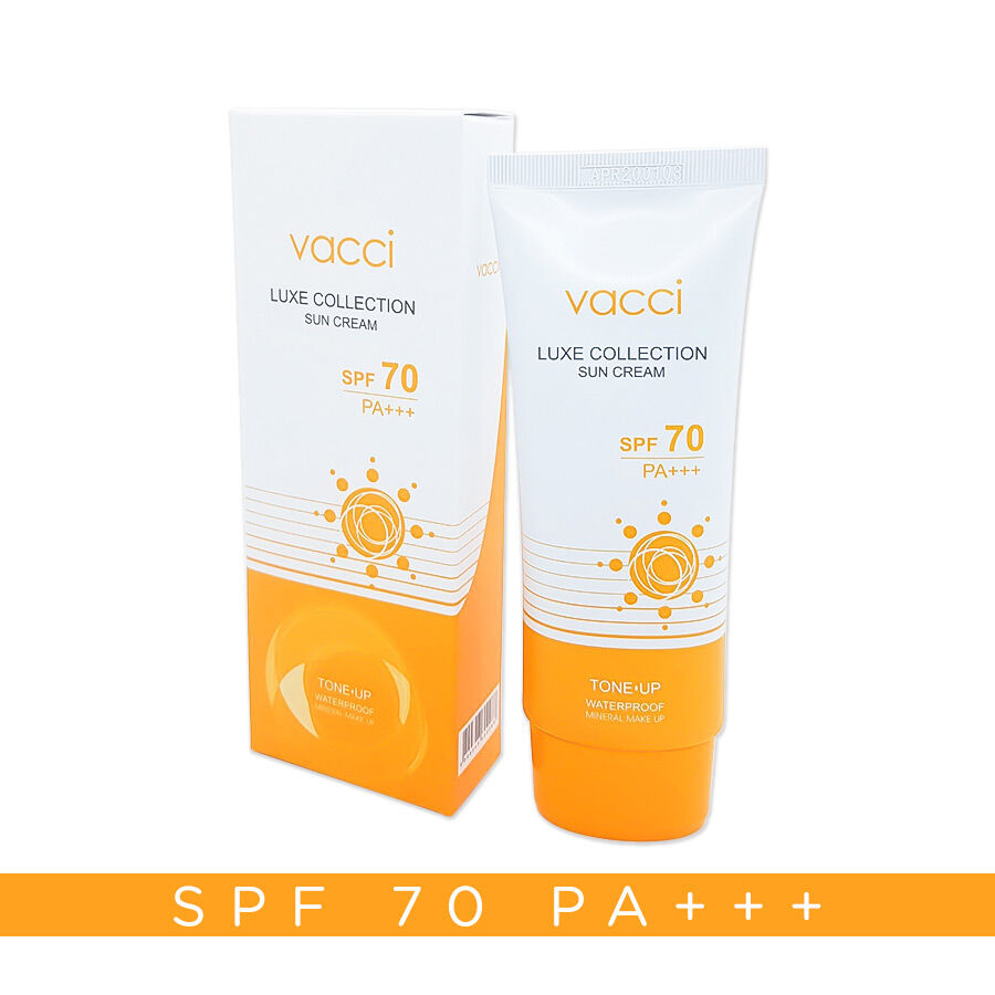 Kem chống nắng nâng tông da spf 70 pa+++ vacci