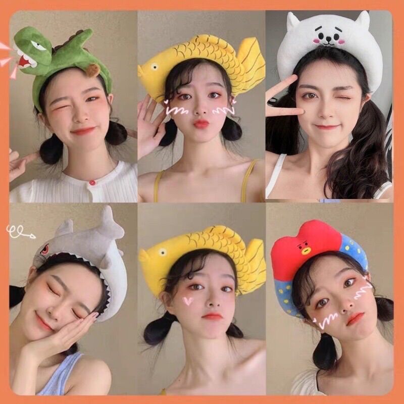 Bờm tóc cài tóc cá vàng hình thú khủng long cá mập cute dễ thương xinh xắn