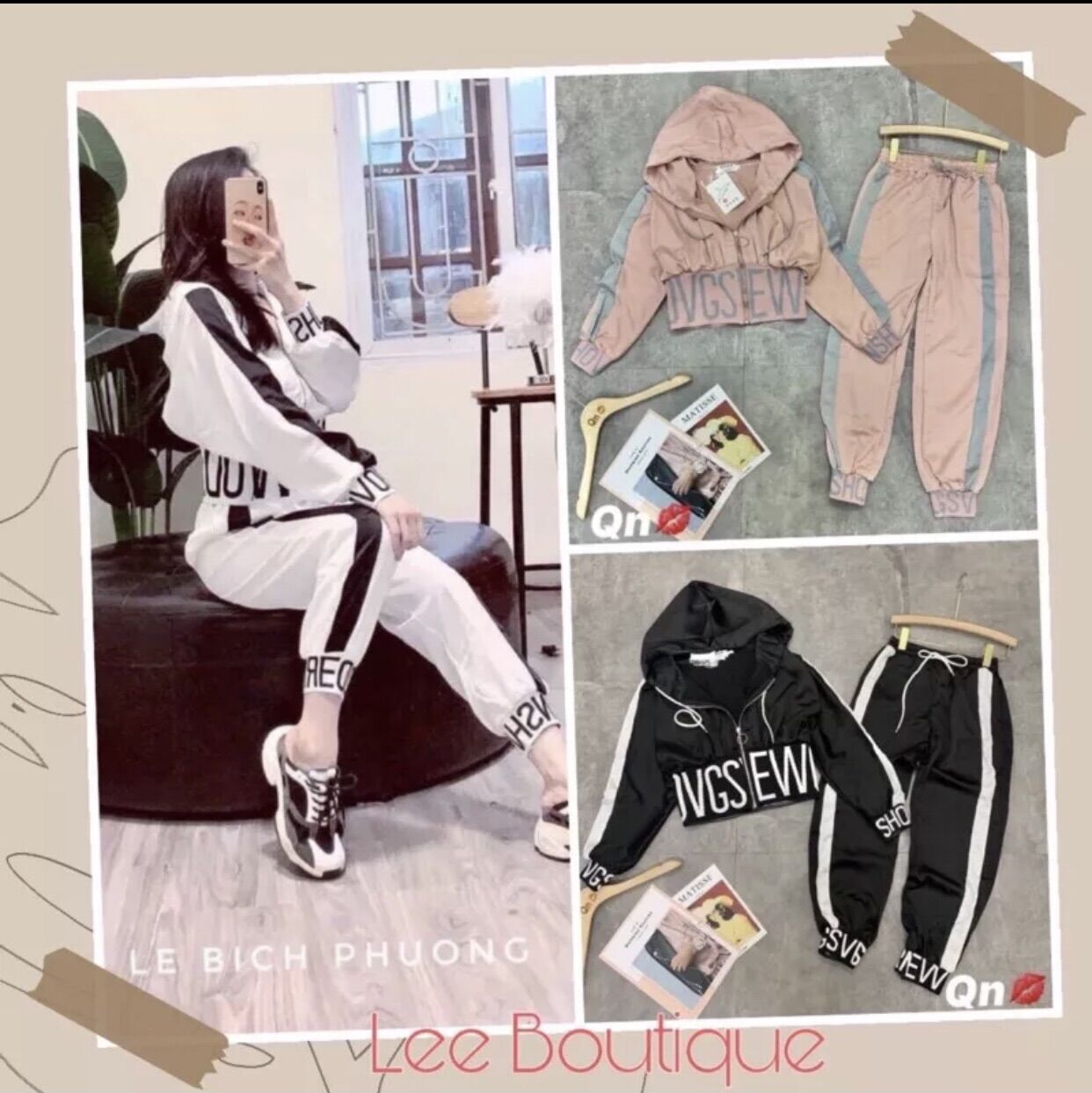 Set bộ thể thao viền 2 món - lee boutique