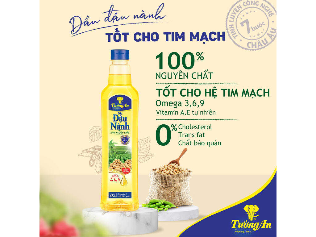 Dầu đậu nành Tường An chai 1L