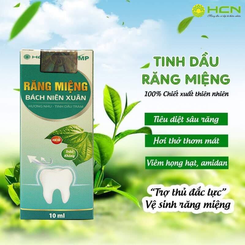 Răng miệng bách niên xuân 10ml date 2027 giúp sạch miệng, giảm hôi miệng, sâu răng