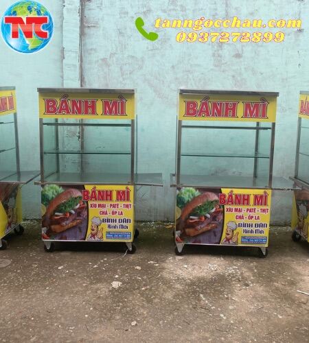 Xe bánh mì rá rẻ hàng chất lượng inox dày dặn