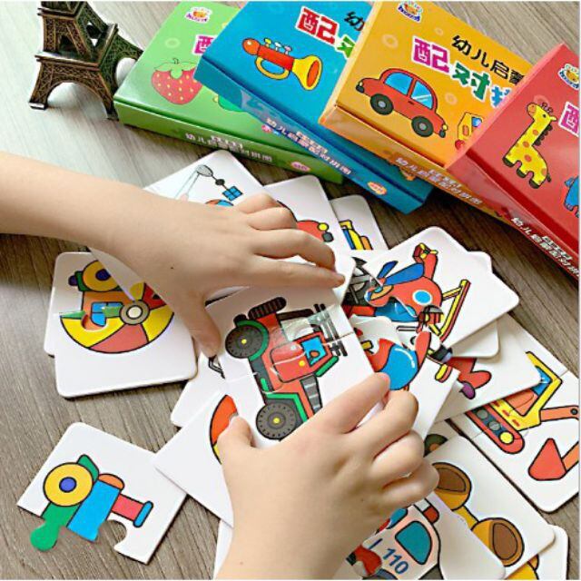 Bộ thẻ ghép hình thông minh bộ 16 thẻ