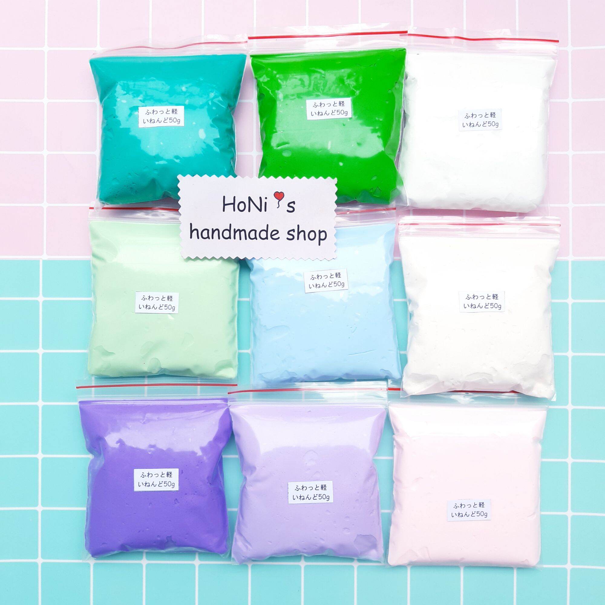 Đất sét nhật nhẹ tự khô nhiều màu 50g
