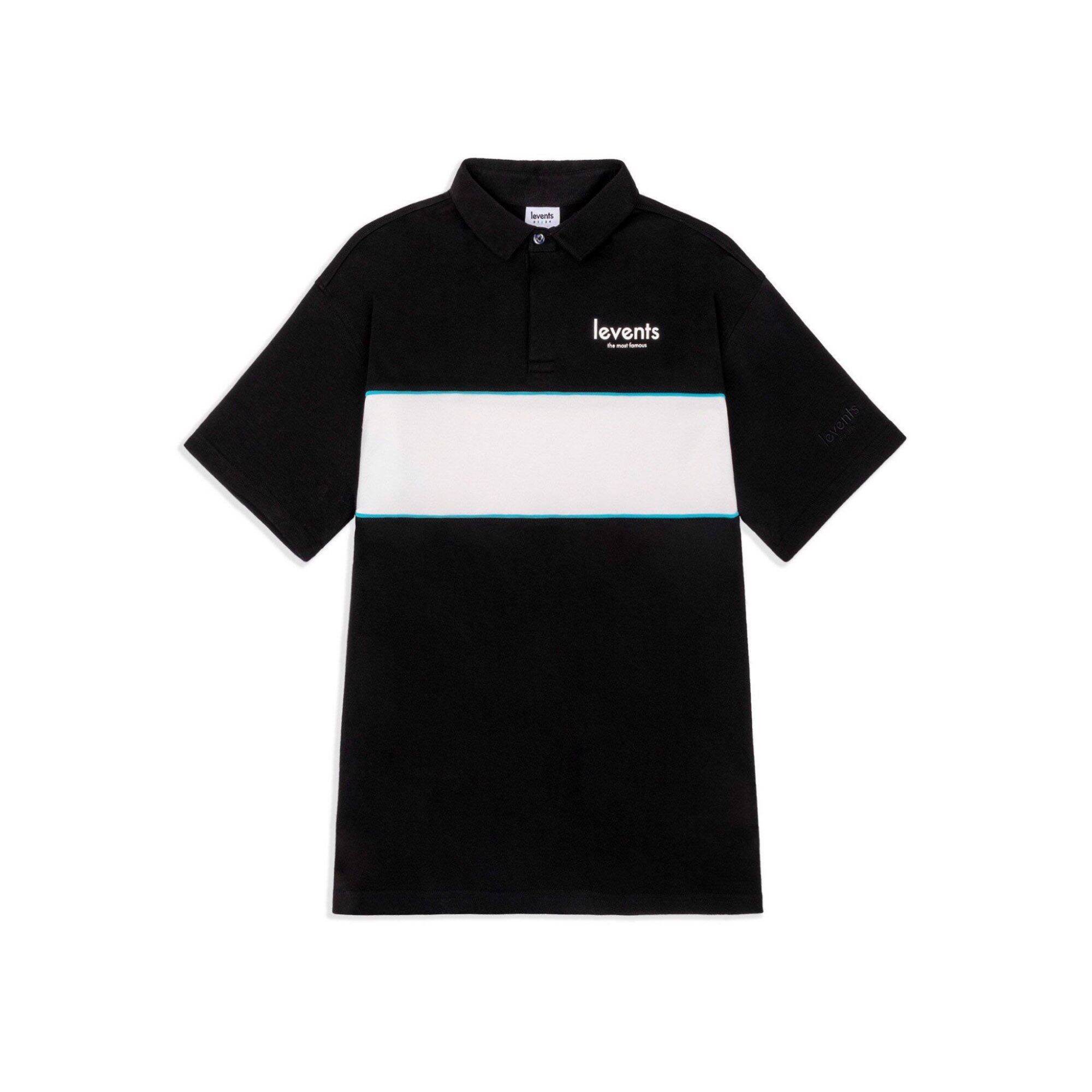 POLO LEVENTS STRIPE WHITE/BLACK