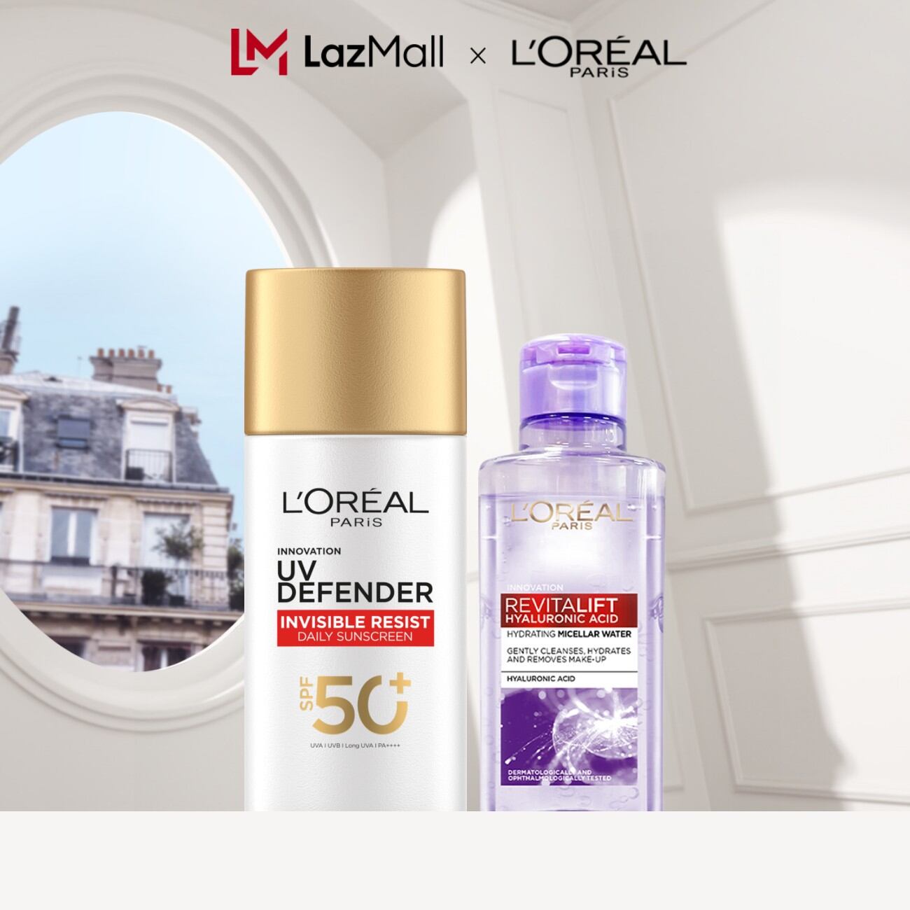 Bộ đôi UV Fluid 50ml & Tẩy trang HA 95ml - virtual