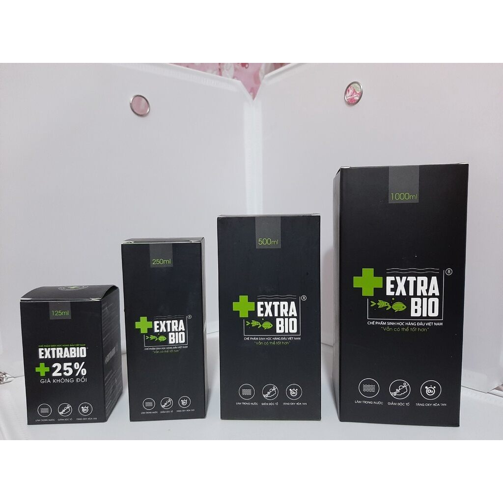 Vi sinh extrabio , vi sinh cho cá , vi sinh hồ cá, extrabio 125ml , 250ml , 500ml , 1lít