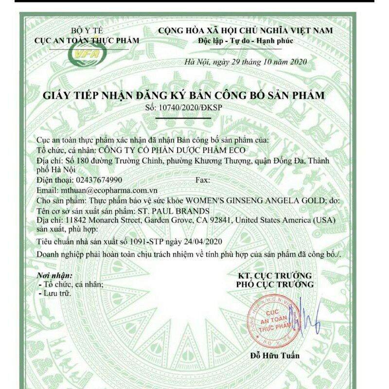 [HCM](CHÍNH HÃNG) Sâm Angela Gold Hộp 60 Viên (Có tem chống giả và tích điểm thưởng)