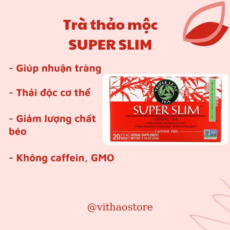 Trà thảo mộc Triple Leaf Tea Super Slim hộp 20 gói