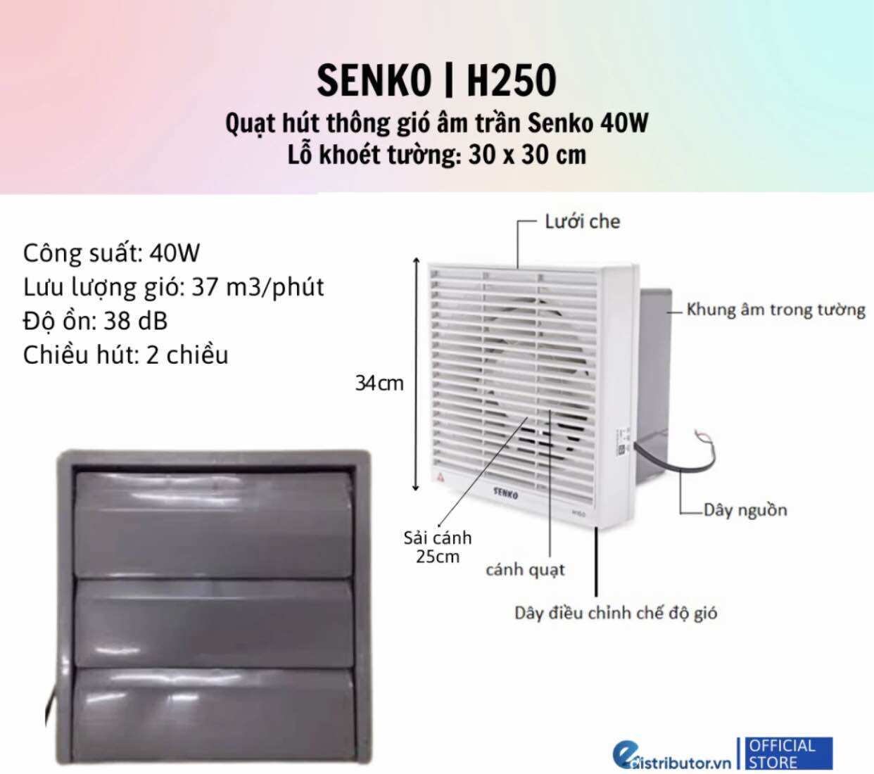 Quạt hút tường Senko