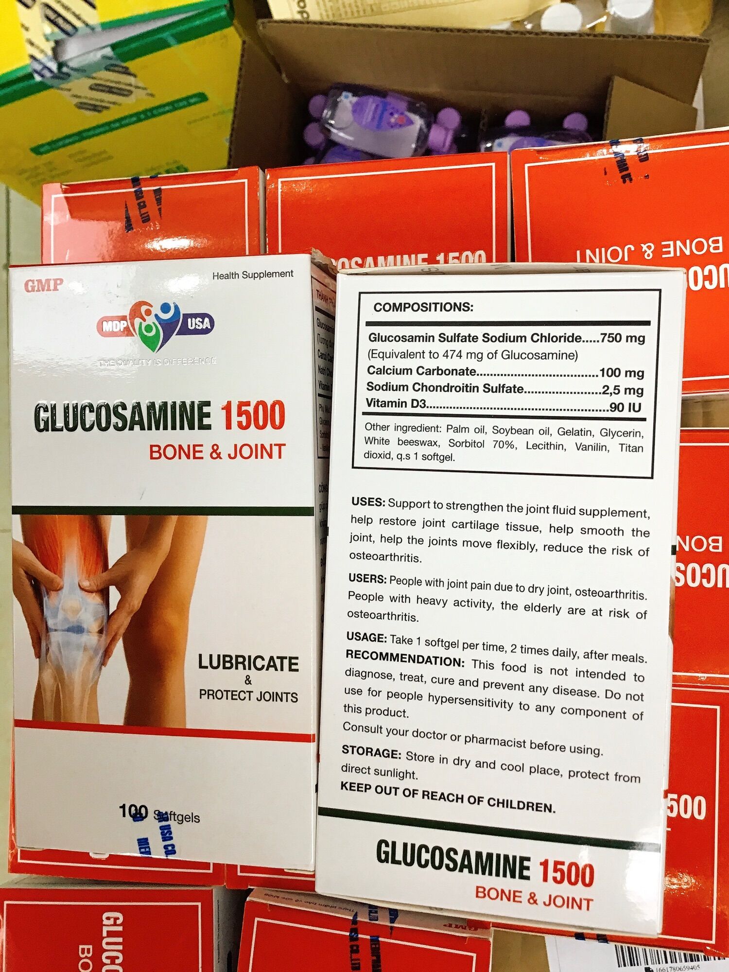 [chính hãng] GLUCOSAMINE 1500 mediphar USA