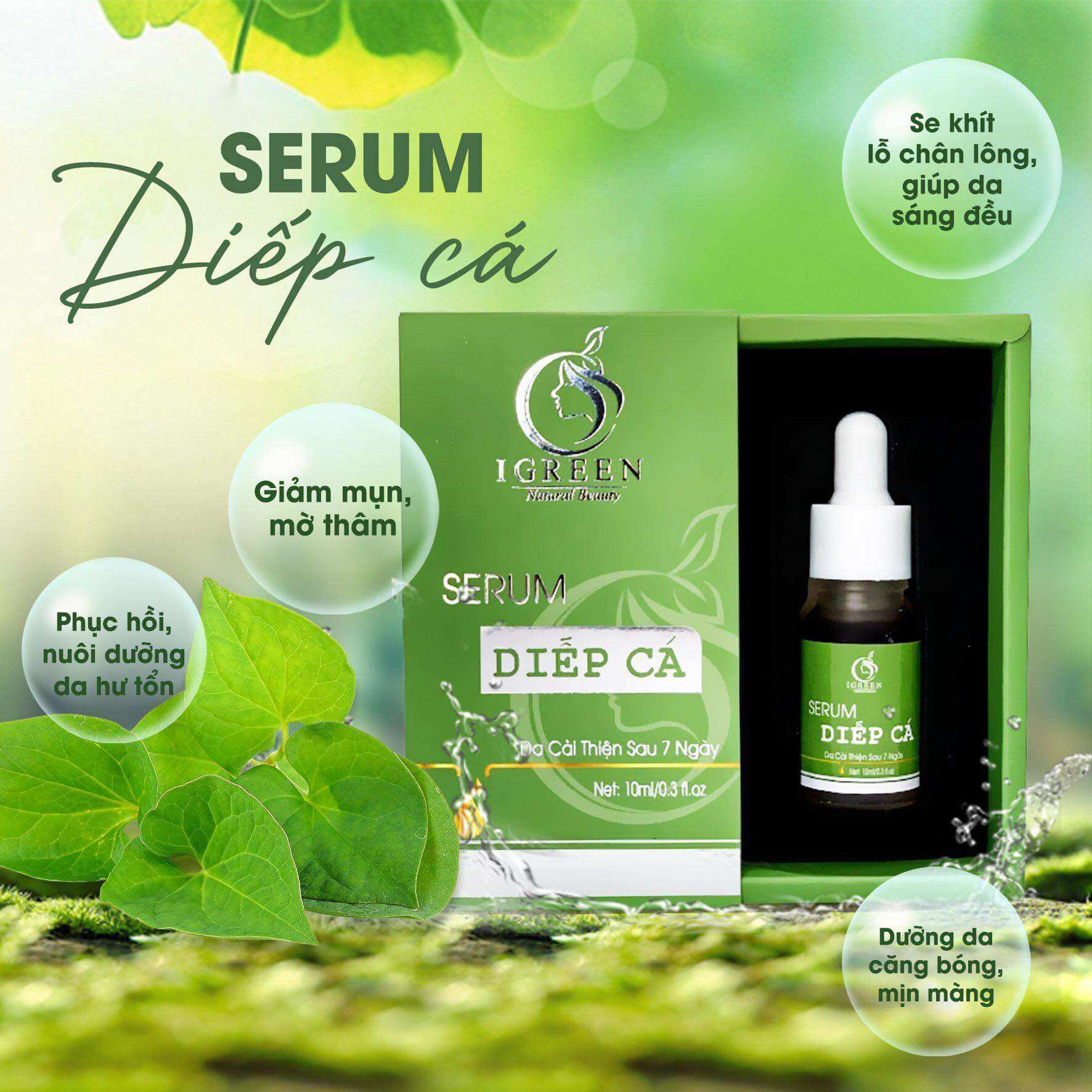 Serum trị mụn Diếp Cá igreen (Chính hãng)