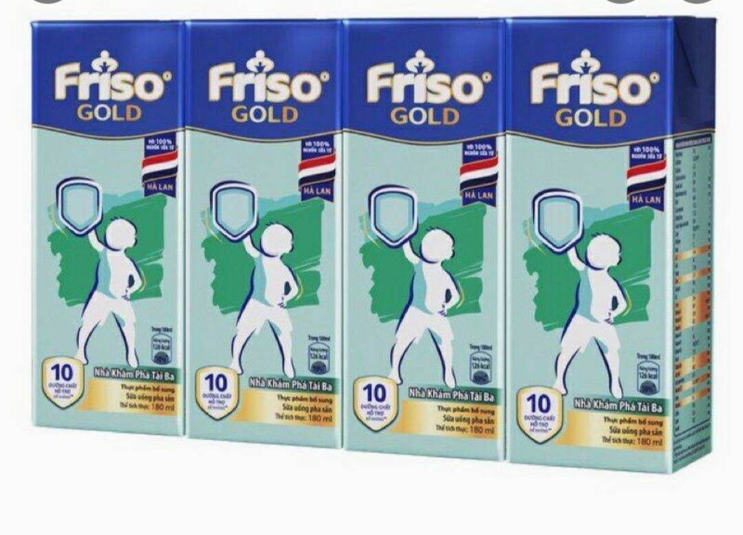Lốc 4 hộp sữa pha sẵn FRISO gold 180ml