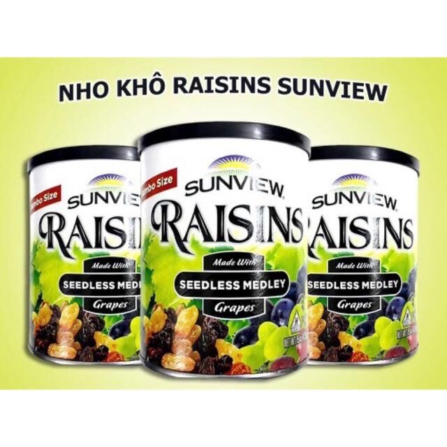 Nho khô Sunview Raisin hộp 425gram