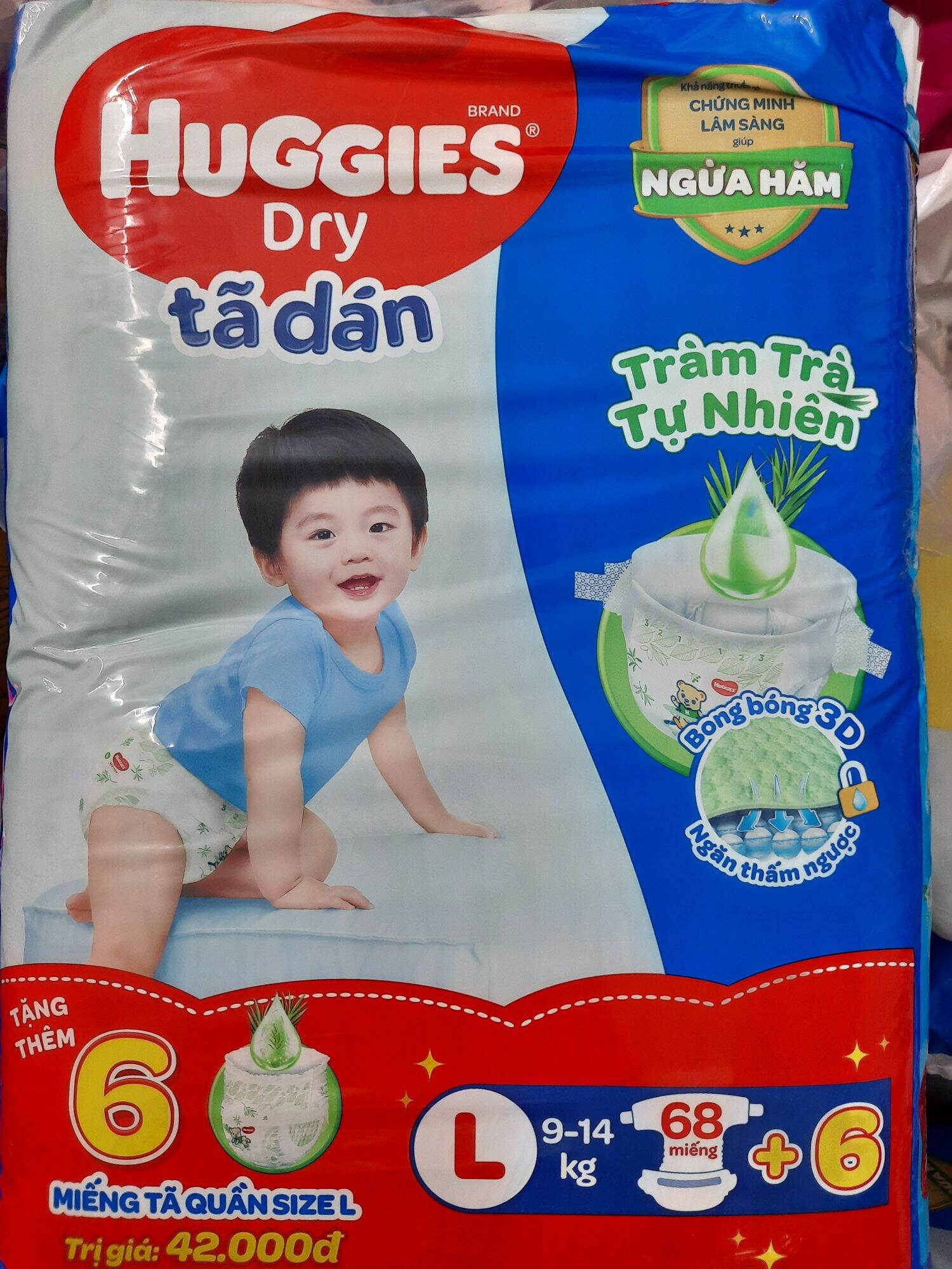TÃ DÁN HUGGIES TRÀM TRÀ  SIZE S,M.L.XL