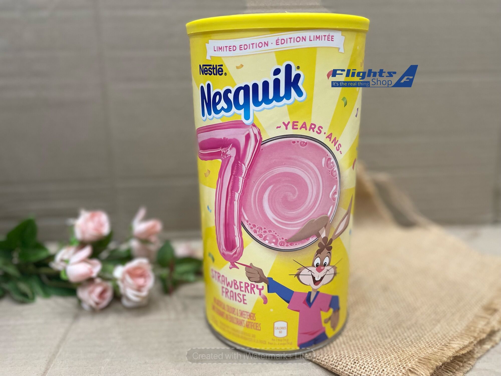 Bột dâu uống Nestle Nesquik Strawberry Canada phiên bản Limited kỉ niệm 70 năm hộp 1,25kg